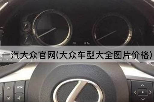 一汽大众官网(大众车型大全图片价格)