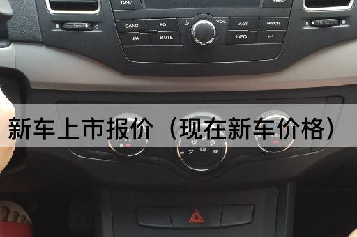 新车上市价格一览