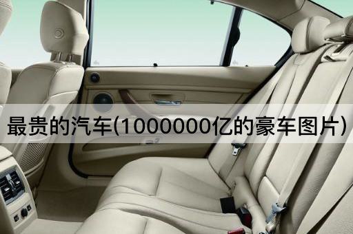 最贵的汽车(1000000亿的豪车*)