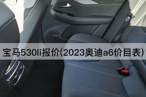 宝马530li报价(2023奥迪a6价目表)