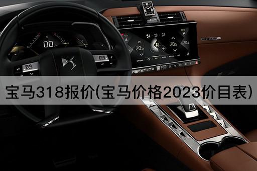 宝马318报价(宝马价格2023价目表)