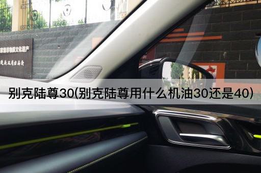 别克陆尊30(别克陆尊用什么机油30还是40)