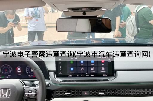 宁波电子警察违章查询(宁波市汽车违章查询网)