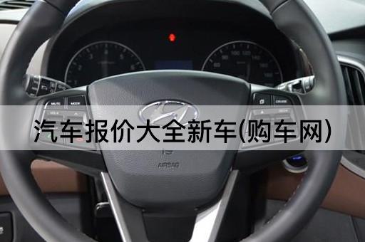 汽车报价大全新车(购车网)