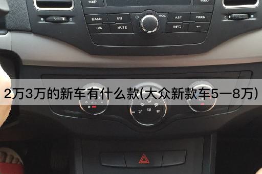 2万3万的新车有什么款(大众新款车5一8万)