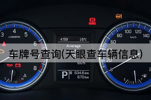 车牌号查询(天眼查车辆信息)