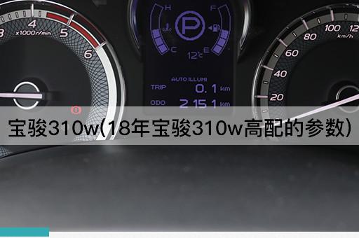 宝骏310w(18年宝骏310w高配的参数)
