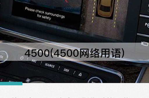 4500(4500网络用语)