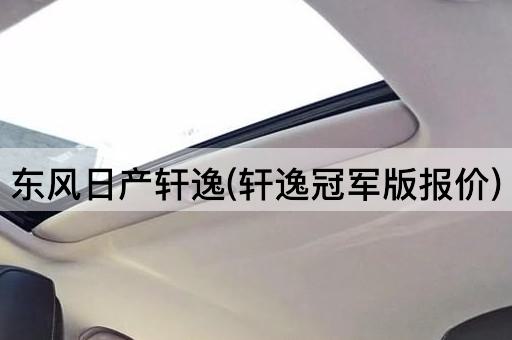 东风日产轩逸(轩逸冠军版报价)