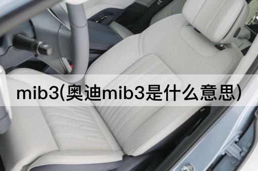 mib3(奥迪mib3是什么意思)