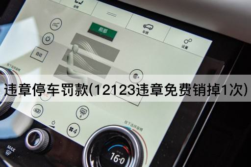 违章停车罚款(12123违章免费销掉1次)