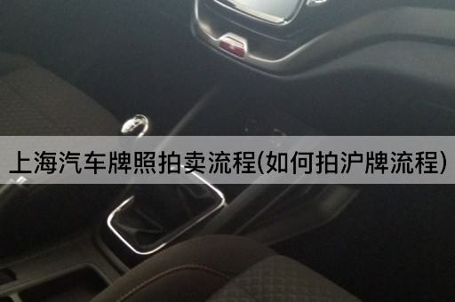 上海汽车牌照拍卖流程(如何拍沪牌流程)