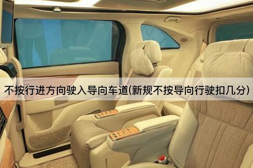 不按行进方向驶入导向车道(新规不按导向行驶扣几分)