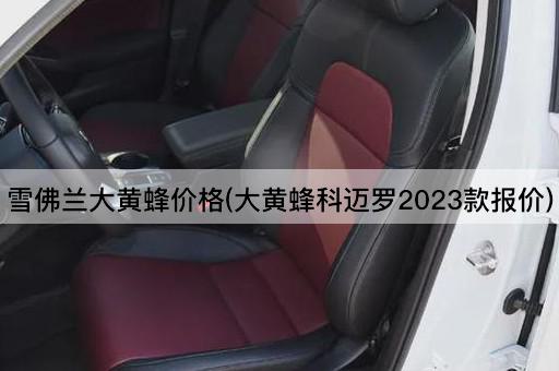 雪佛兰大黄蜂价格(大黄蜂科迈罗2023款报价)