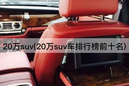 20万suv(20万suv车排行榜前十名)