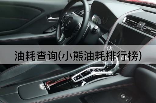 油耗查询(小熊油耗排行榜)