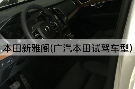 本田新雅阁(广汽本田试驾车型)