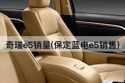 奇瑞e5销量(保定蓝电e5销售)