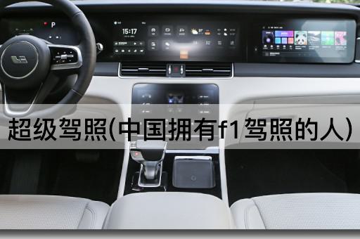 超级驾照(中国拥有f1驾照的人)
