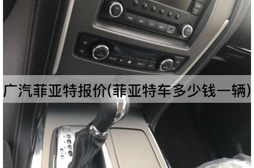 广汽菲亚特报价(菲亚特车多少钱一辆)