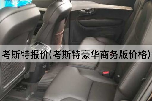 考斯特报价(考斯特豪华商务版价格)