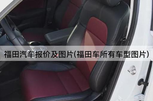 福田汽车报价及图片(福田车所有车型图片)