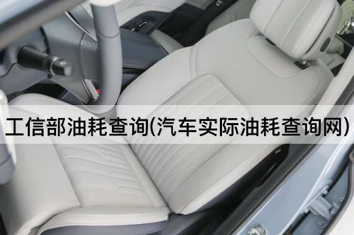 工信部油耗查询(汽车实际油耗查询网)
