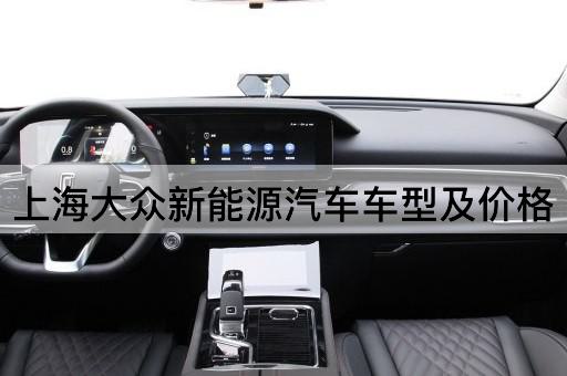 上海大众新能源汽车车型及价格