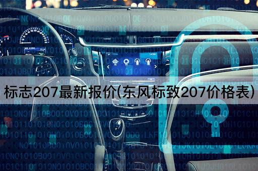 标志207最新报价(东风标致207价格表)