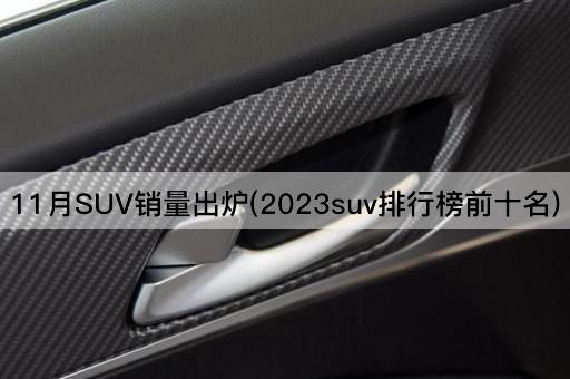 11月SUV销量出炉(2023suv排行榜前十名)