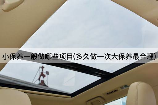 小保养一般做哪些项目(多久做一次大保养最合理)