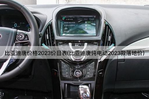 比亚迪唐价格2023价目表(比亚迪唐纯电动2023款落地价)