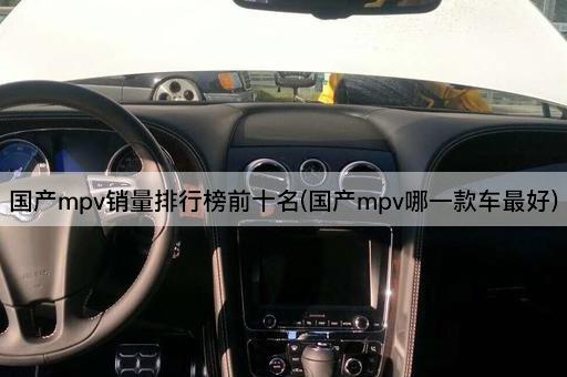 国产mpv销量排行榜前十名(国产mpv哪一款车最好)