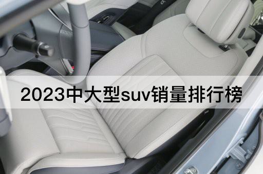 2023中大型suv销量排行榜