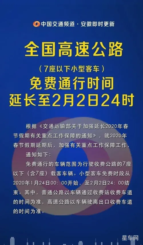 路免费时间规定2020最新消息(今年免过路费的时间)