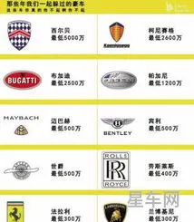 豪车排名前30名标志(世界豪华车排名1到100)